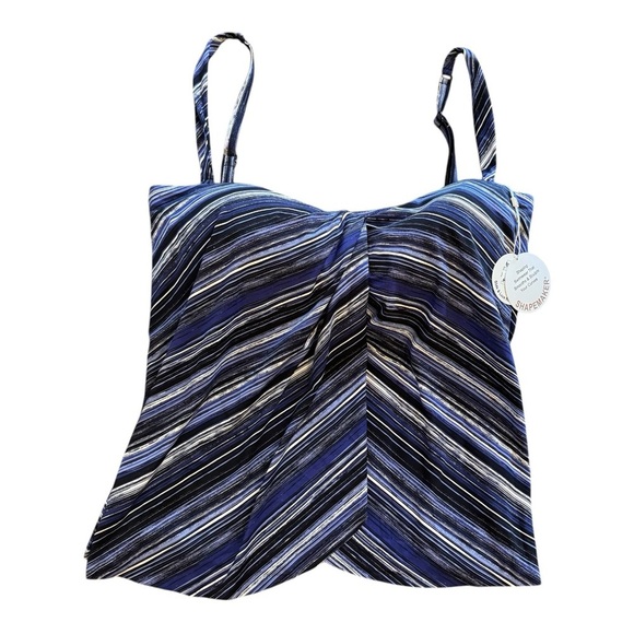Coco Contours Clarity Draped Bandeau Bra Sized Tankini Top NWT - Picture 2 of 7